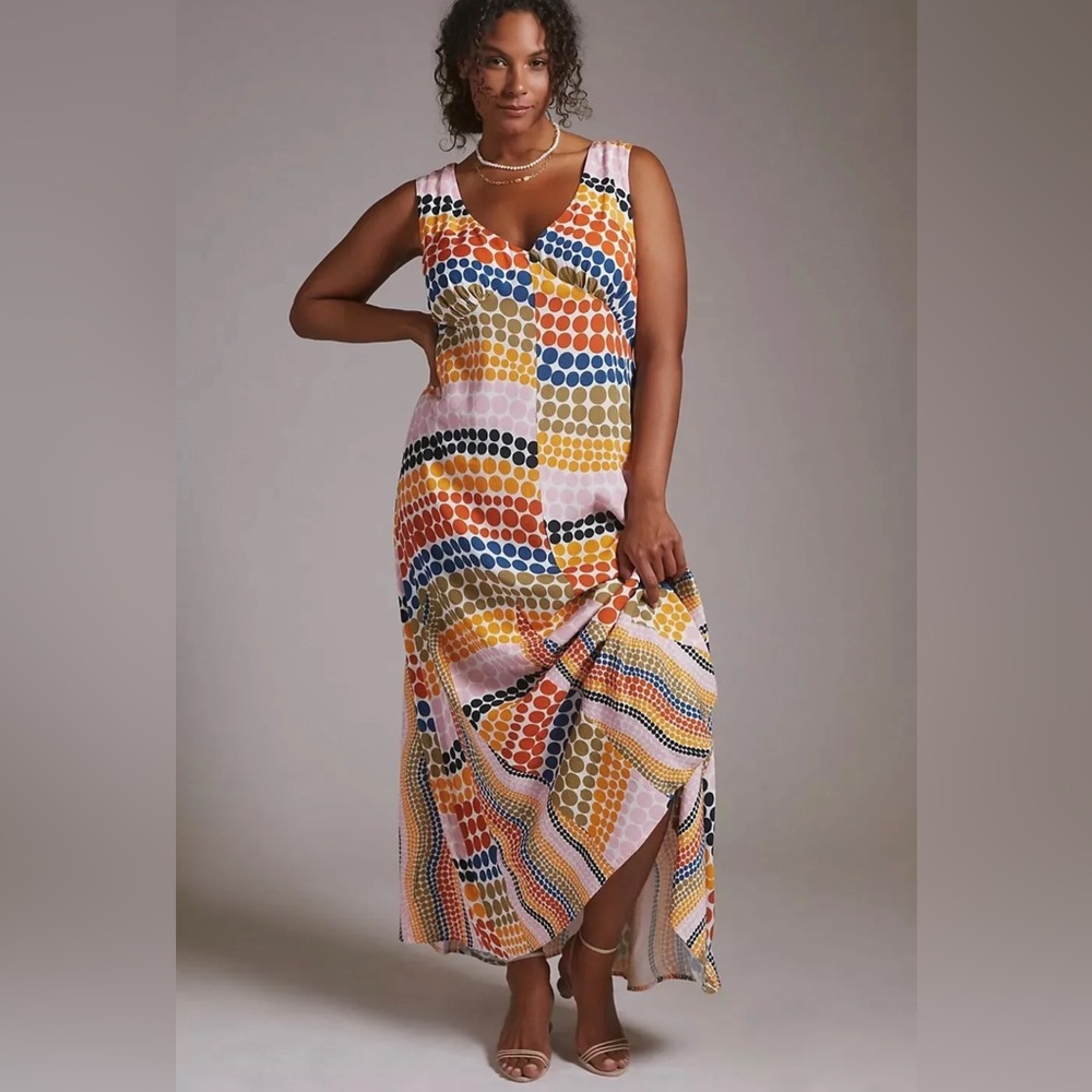 Anthropologie The Odells Dot-Printed Maxi Dress Size XS. B17 - Picture 5 of 11